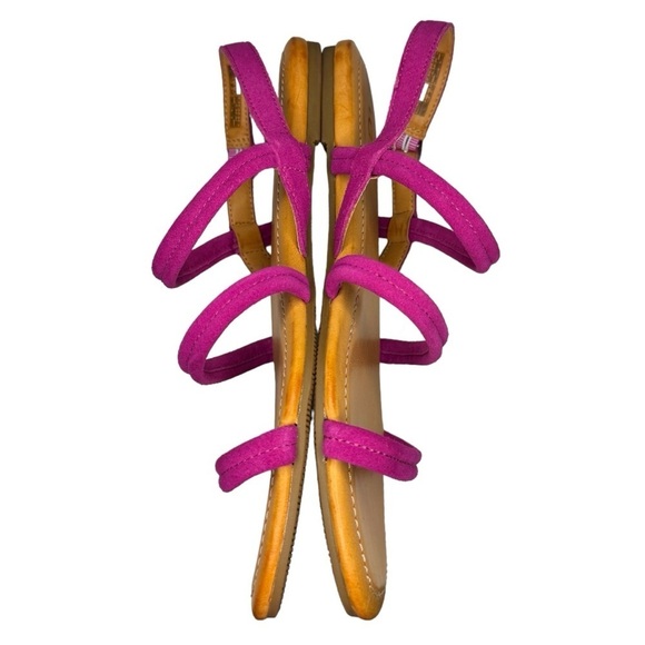 UGG Mytis Fuschia Suede Leather Sandals Women’s Size 10 boho spring summer - Picture 5 of 12